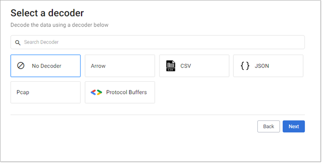 Select a decoder