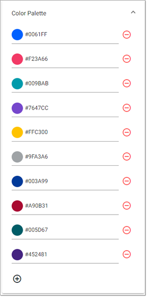 Color palette .