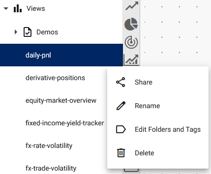 View actions