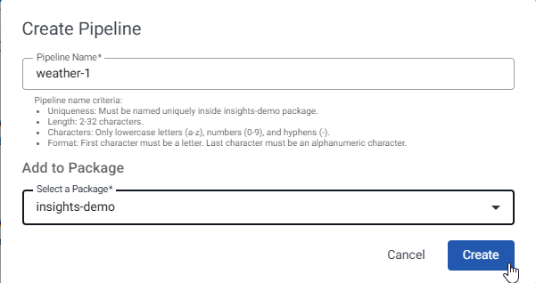 Create a pipeline