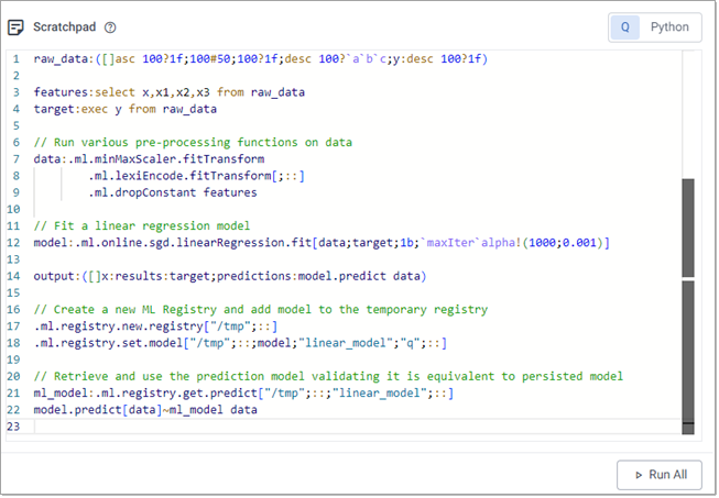 q ml functionality