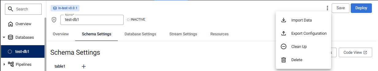 Clean up button