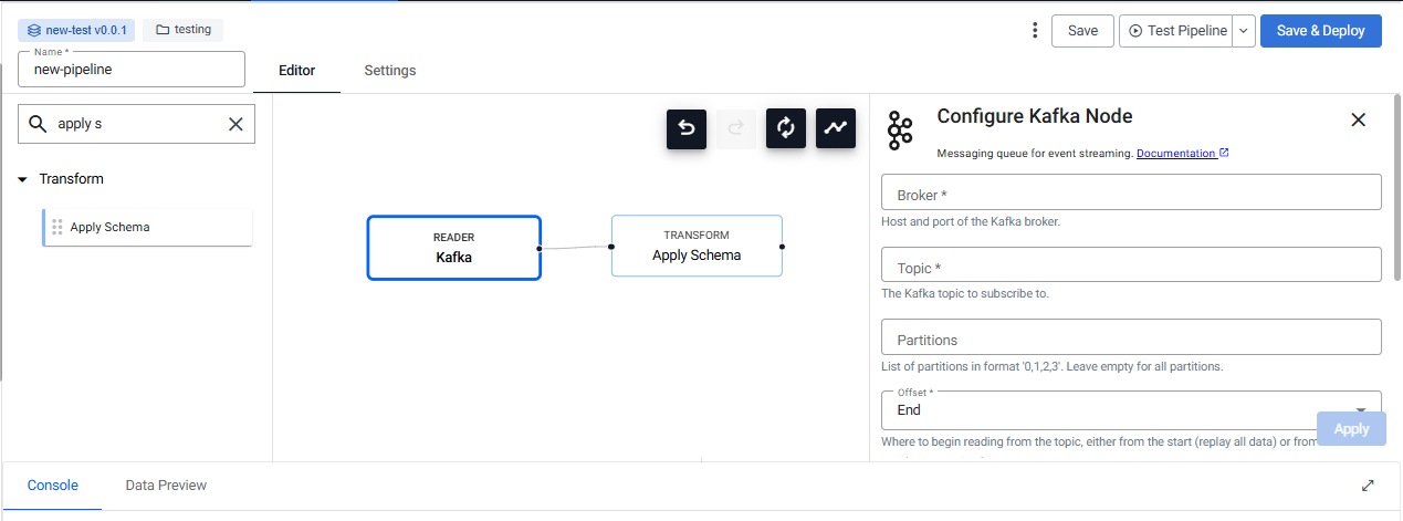Node configuration