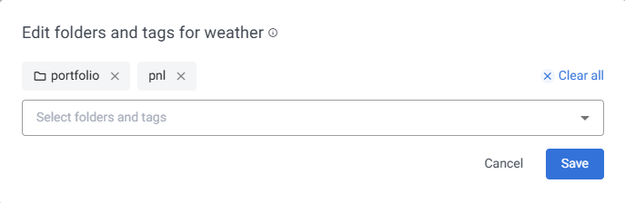 Edit folders and tags