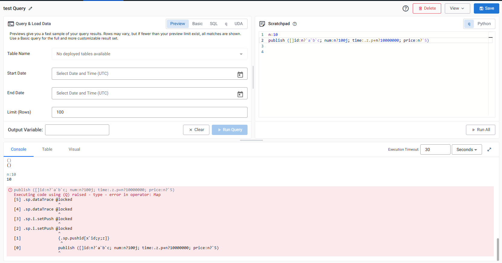 Publish data