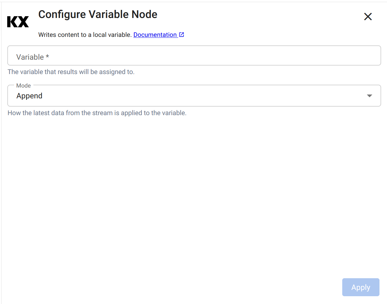 Variable writer properties