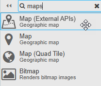 Find the map component in the list of dashboard components