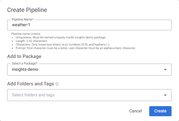 Create a pipeline