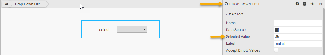 Selected Value