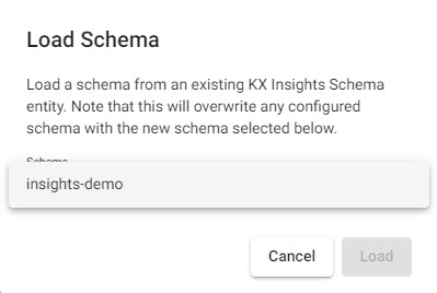 Select a schema from insights-demo.