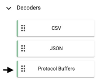 Select the Protocol Buffer from the Decoder nodes.