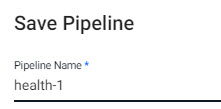 Naming a pipeline prior to saving.