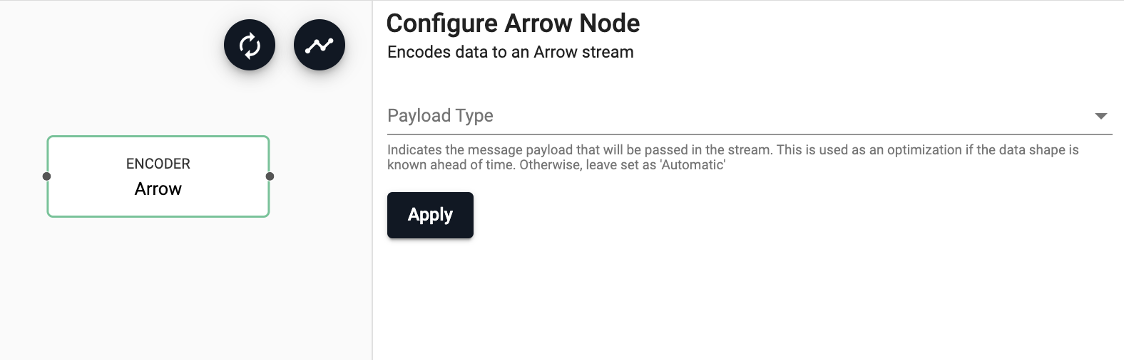 Arrow encoder node properties