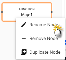 Rename a node on right-click.