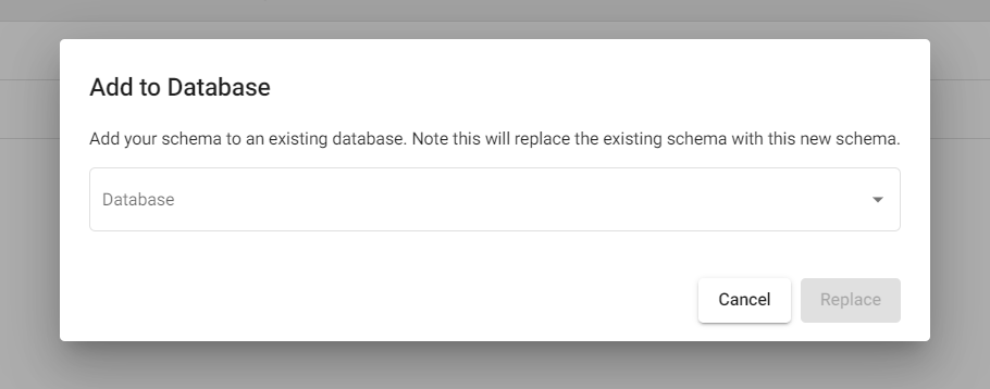 Add to database dialog