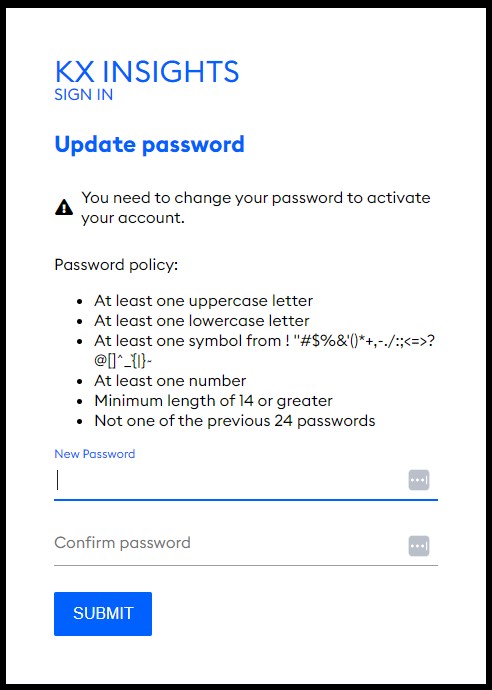 Password policy text