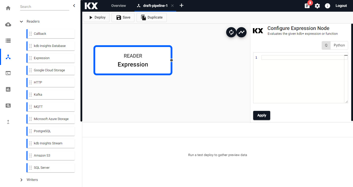 An example expression pipeline