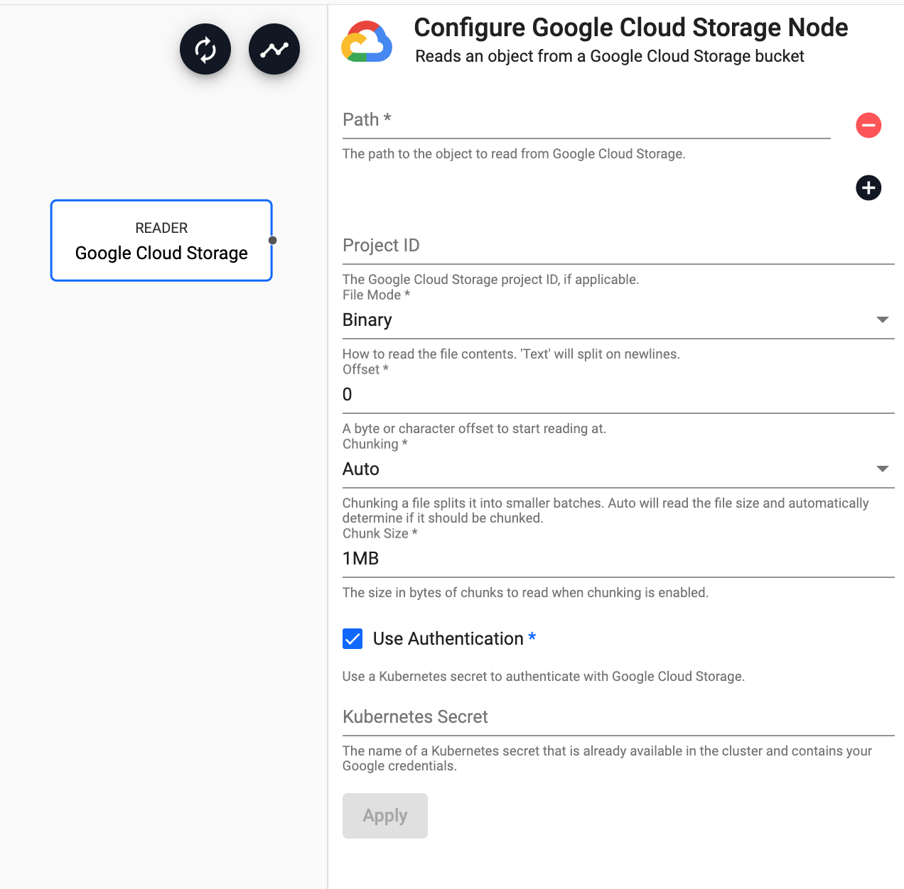 Google cloud storage properties
