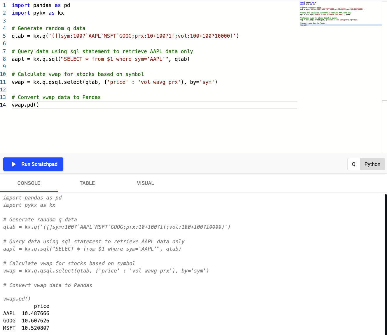 Python q scratch