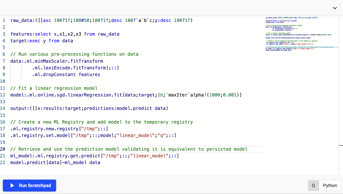 q ml functionality