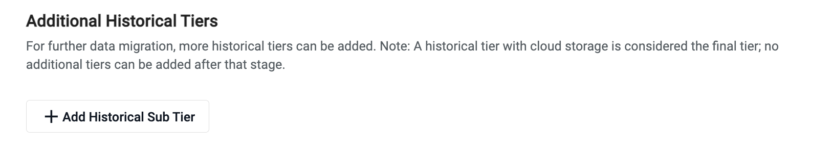 Additional historical tiers