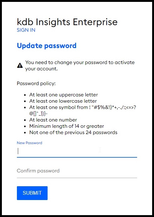 Password policy text