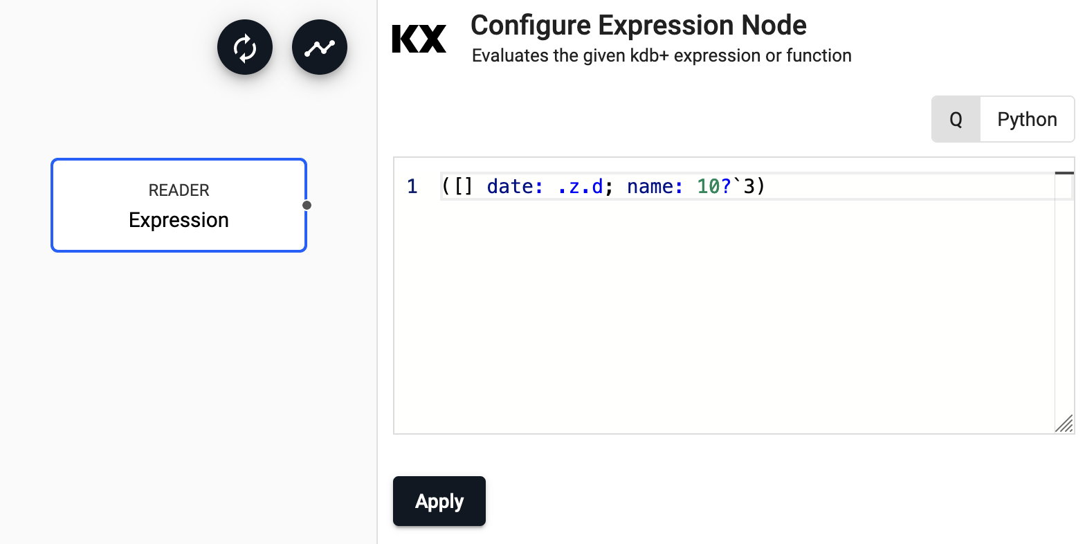 Expression reader properties