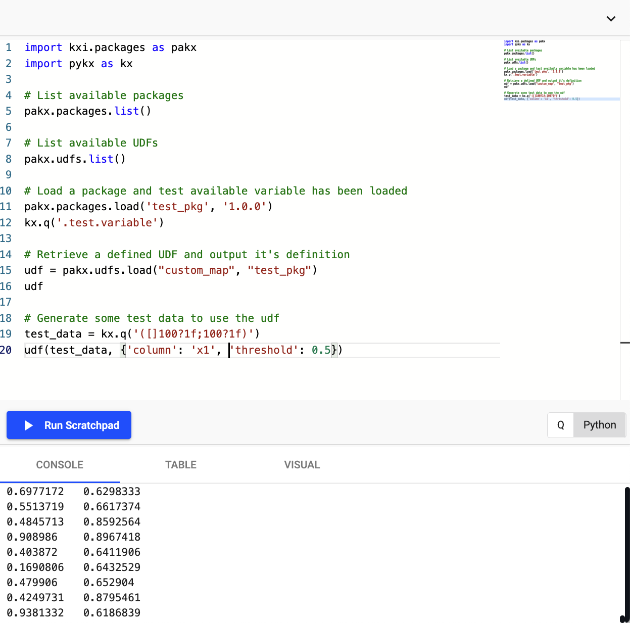 python package scratchpad