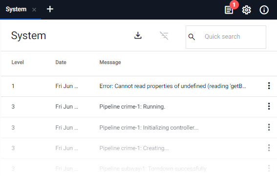 Expanded notifications view.
