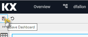 Click the save icon to retain your view in kdb Insights Enterprise.