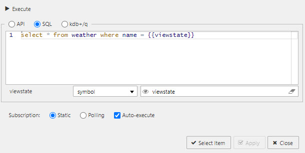 A mapped viewstate for SQL.