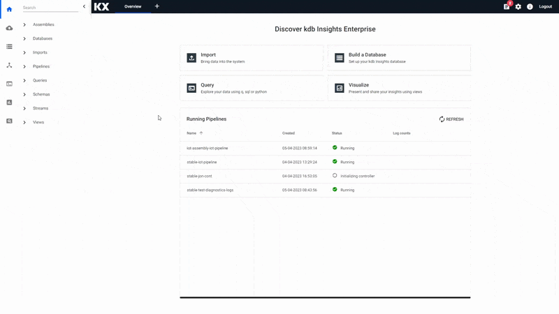 How to run a q query with Get Data