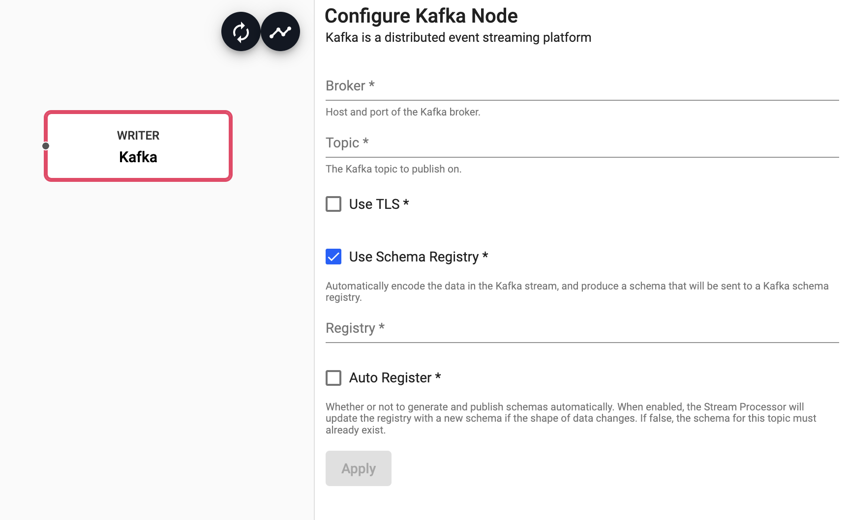 Kafka writer properties