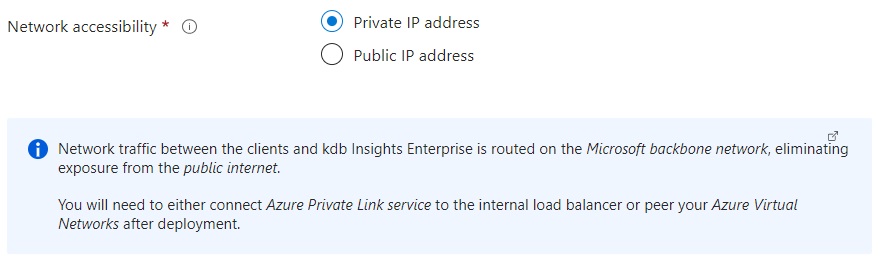 Private IP address Network Configuration