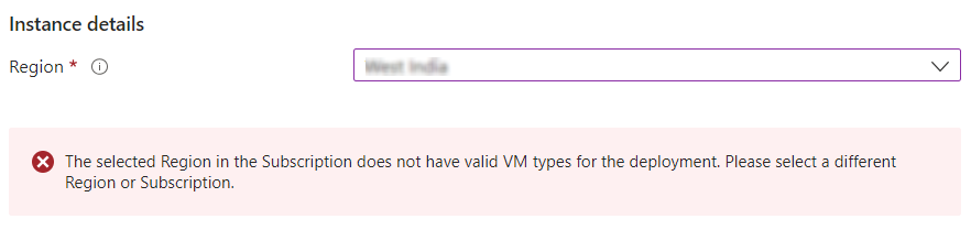 No valid VM types