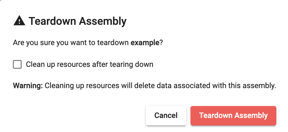 Teardown database