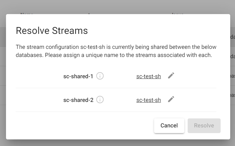 Resolving a shared stream