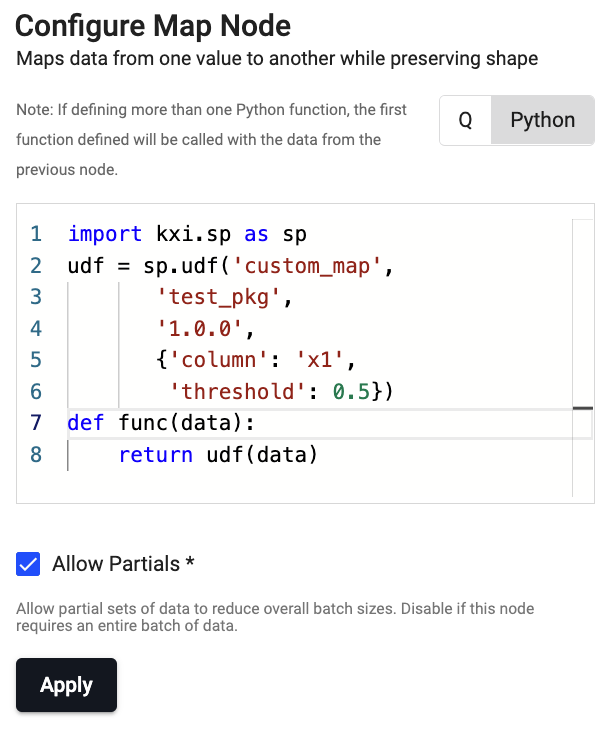 Python SP node