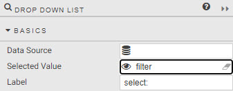 A **Drop Down List** for filter.