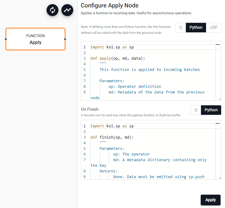 Python apply properties