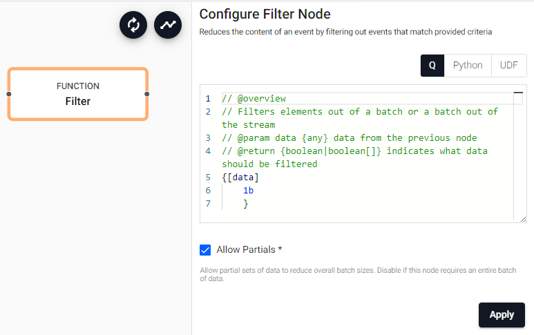 q Filter properties