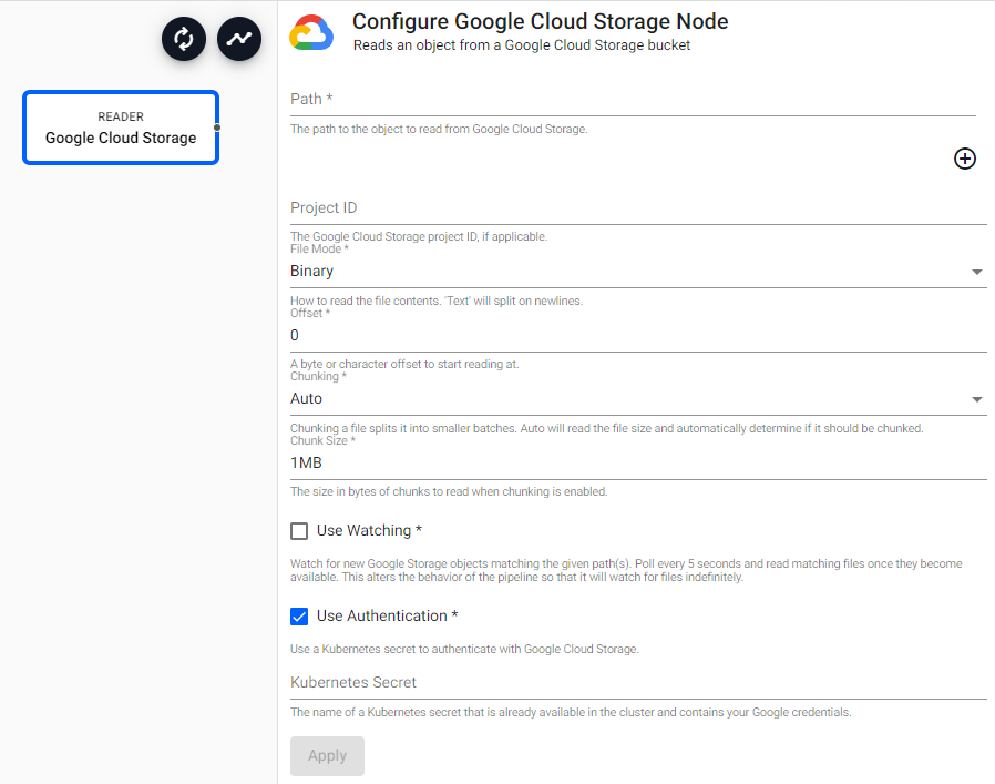Google cloud storage properties