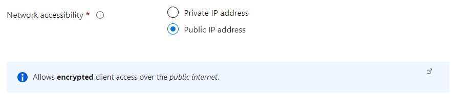 Public IP address Network Configuration