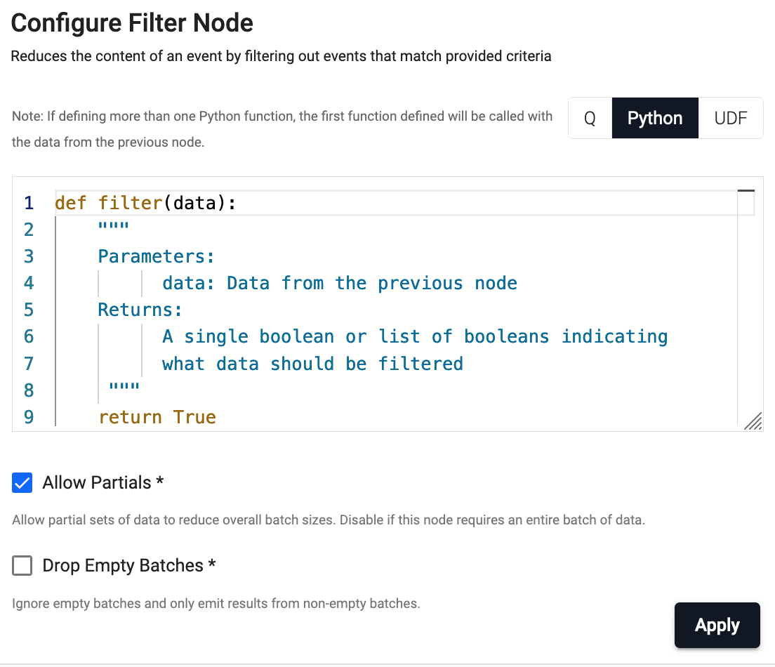 Python Filter properties