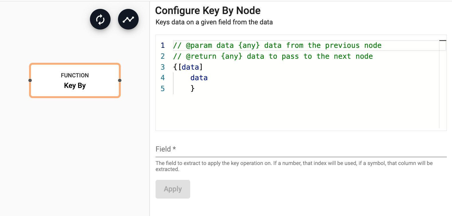Key by node properties
