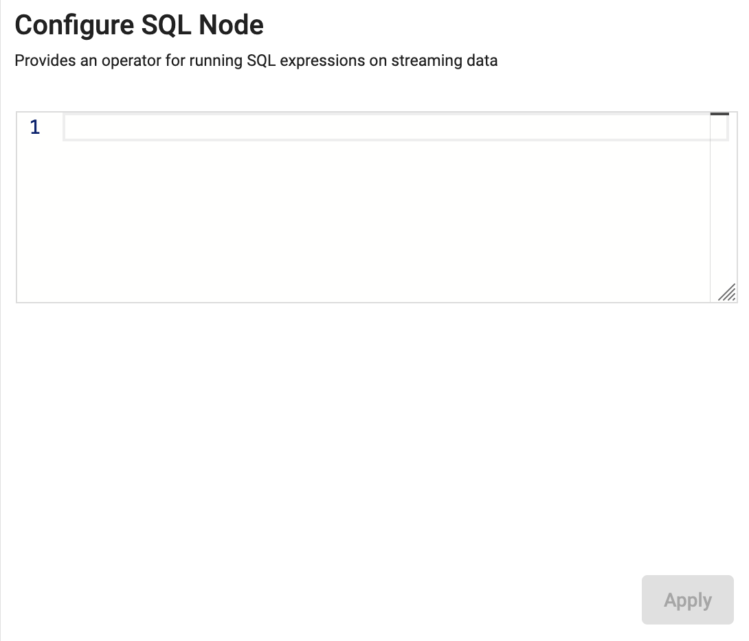 SQL node properties