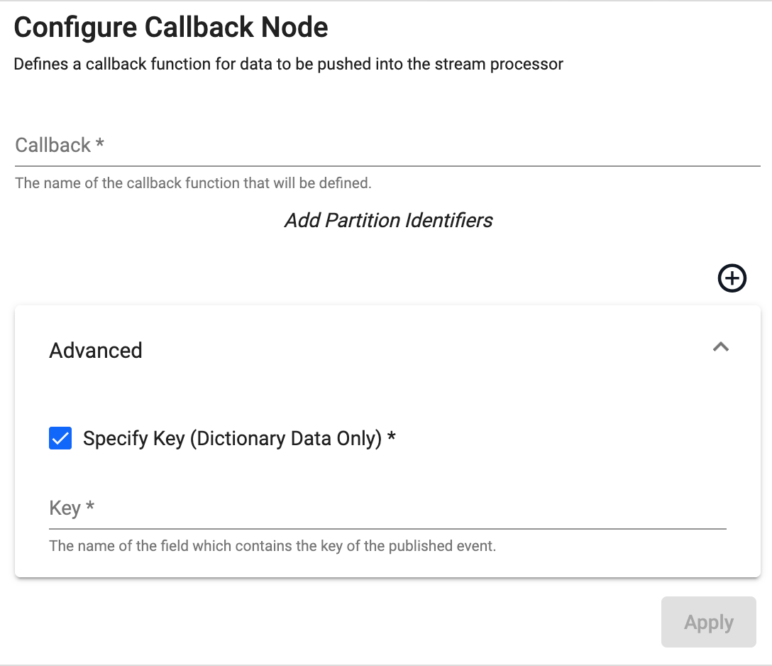 Callback reader properties