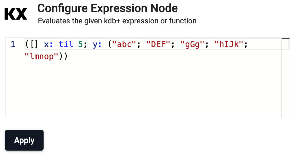 Expression reader with Q code