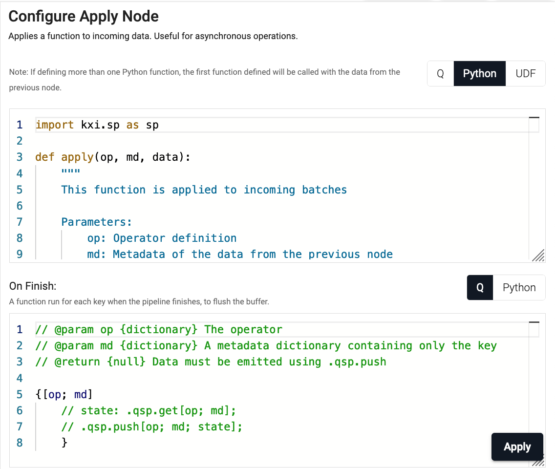 Python apply properties