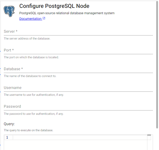 PostgreSQL reader properties